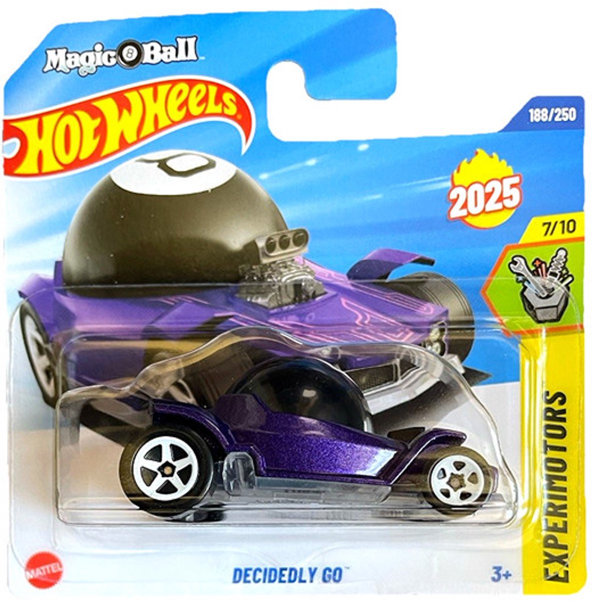 HOT WHEELS DECIDEDLY GO MAGIC BALL PURPER 188/250 HW EXPERIMOTORS 7/10 SHORT CARD