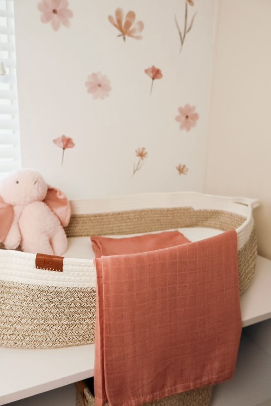 The Baby Supply Hydrofiele Doek Oud Roze– 120×110 cm | 70% Bamboe – 30% Katoen | Extra Zacht & Ademend | Set van 1 — afbeelding 2