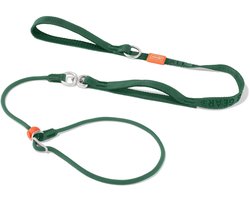 Slip Lead Leash with Collar 1.5m (Green) - 360° Swivel Anti Tangle / Heavy Duty - No Pull Walking / 2 Handles / Large Medium Small Dogs / Training Hondenriem / Slipriem / Trainingslijn / Sliplijn / Slip Leiband