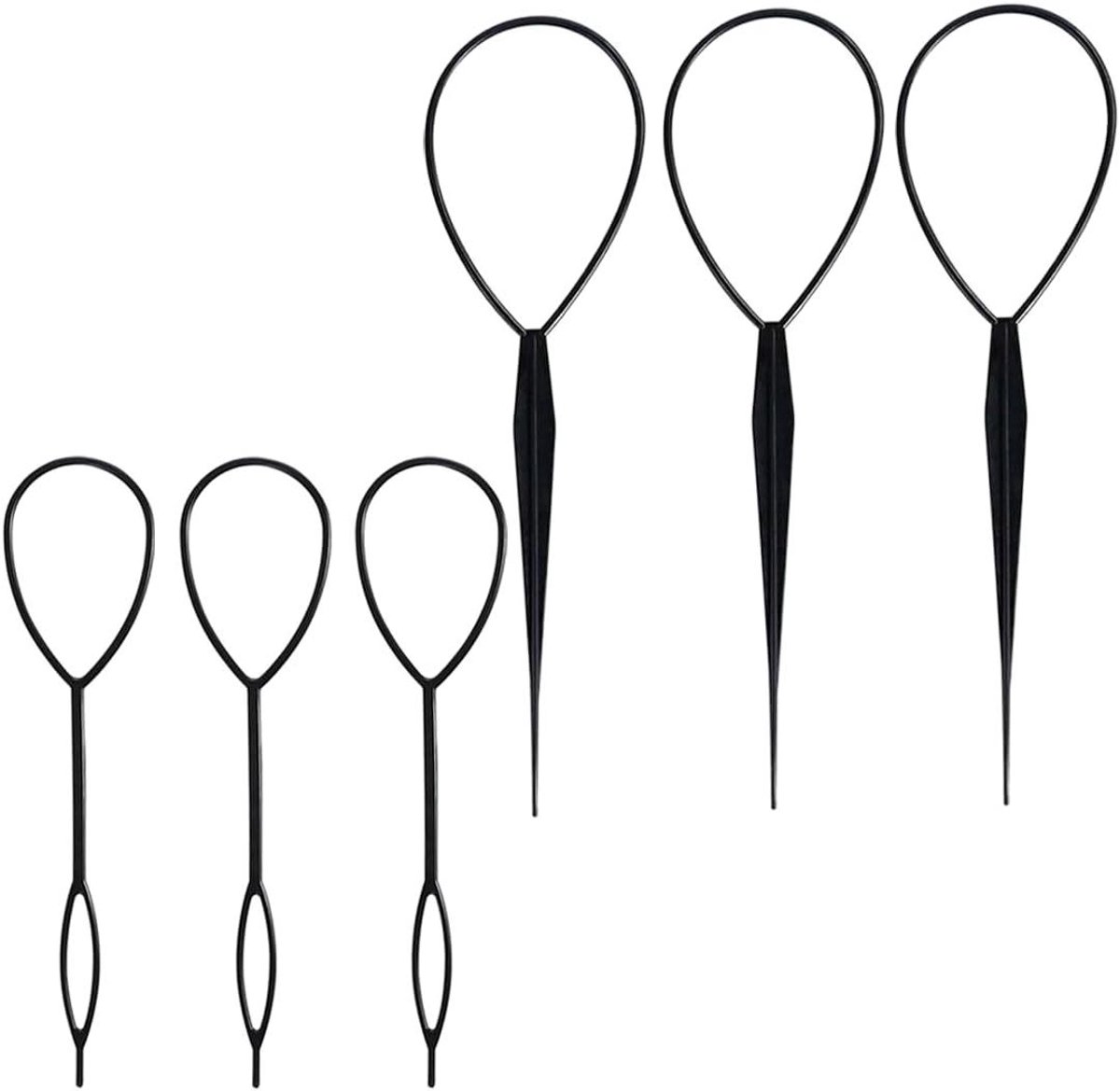 Allecto Plus - 6-delige set haarstaart-twister voor snelle Franse vlechten - doe-het-zelf haarstyling hulpmiddel voor vrouwen en meisjes met lang haar.