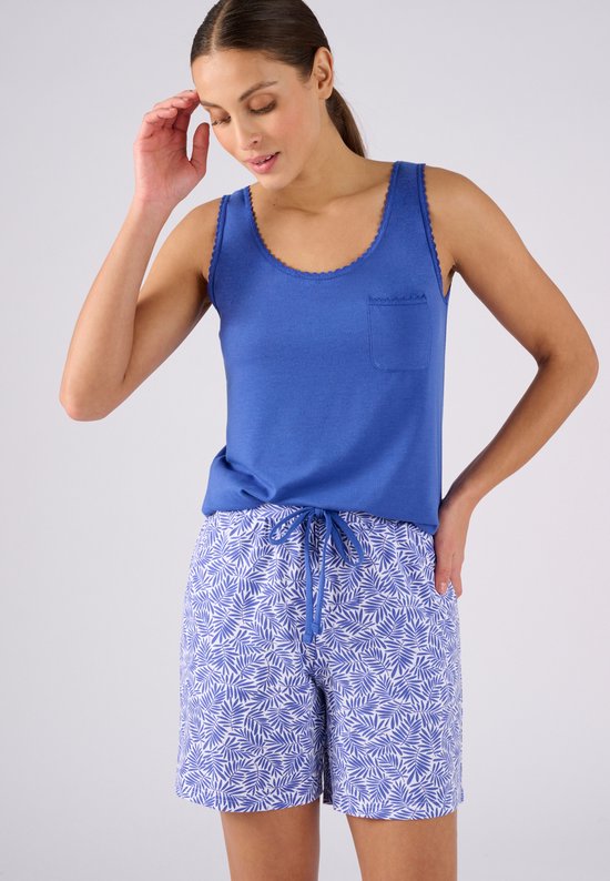 Damart - Climatyl pyjashort van jerseytricot - Dames - Blauw - 46-48 (L)