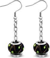 Montebello Oorbellen Gerdi - Dames - 316L Staal - Glas - Bedel - ∅13 mm - 32 mm