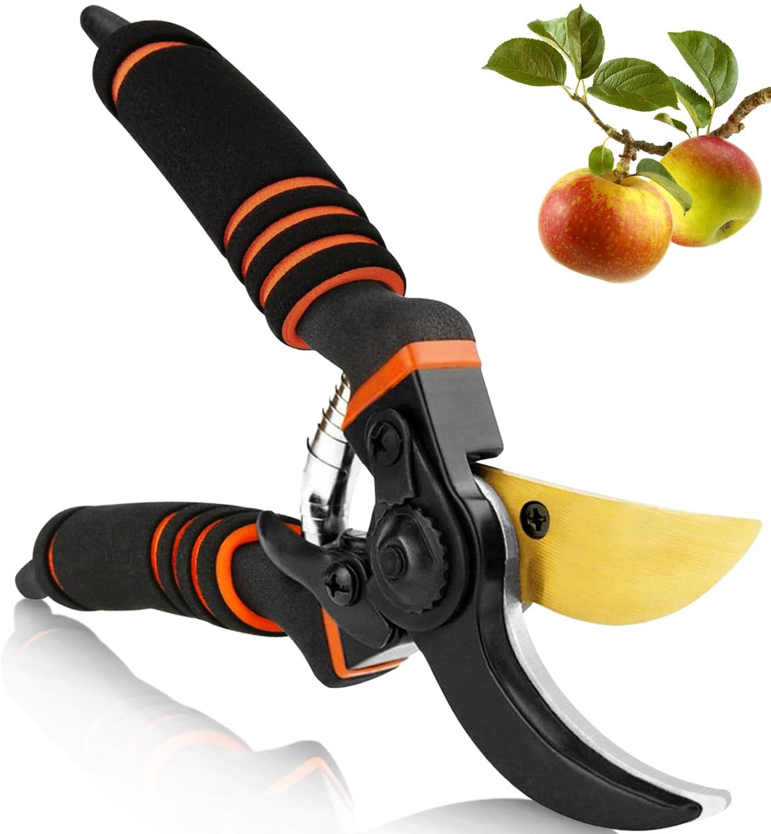 Ibenzoa® Ergonomische Titanium Tuinschaar voor Efficiënt Snoeien van Takken en Bloemen