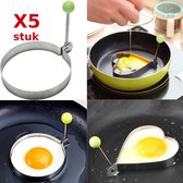 Roestvrij Staal Ei Kookring Pannenkoekenvorm Voor Gebakken Eieren En Omeletten 4 Stuks
