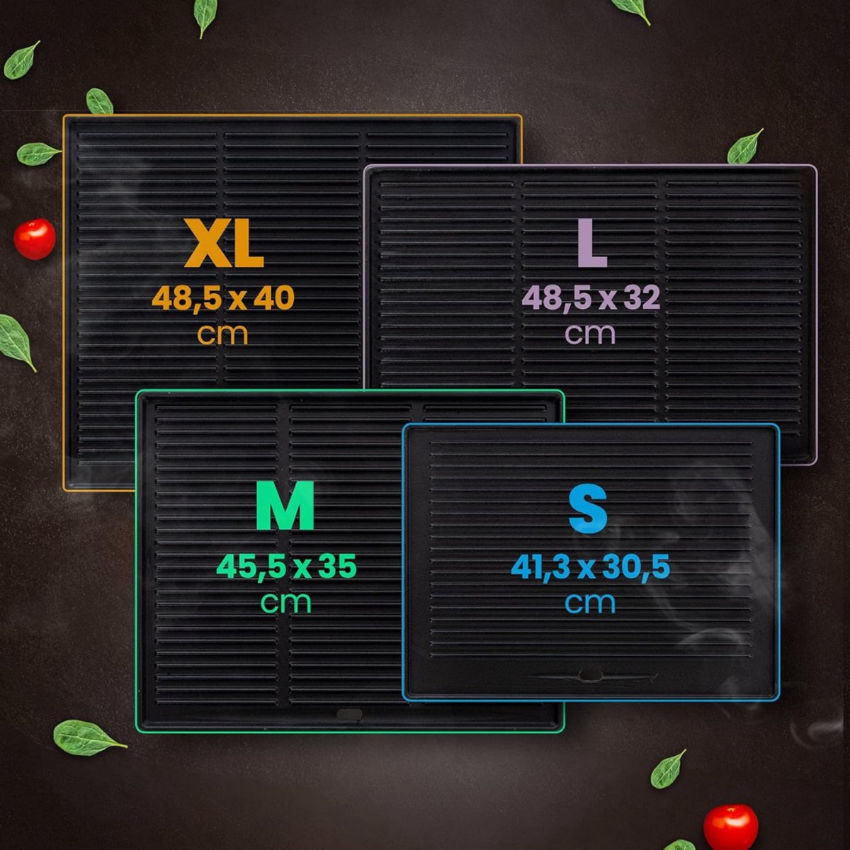 MKSS® Grillplaat Inductie - Bakplaat - Gietijzer - Zwart