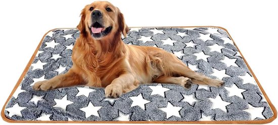 TrendPet Heaven gevoerde omkeerbare deken, ligdeken voor honden en katten, beige (110x70 cm