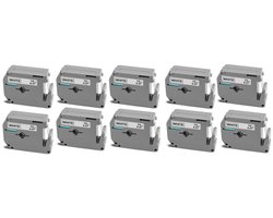 Label Tape Geschikt voor Brother M-K231 | 12mm x 8 m | Zwart op Wit - 10 stuks - Geschikt voor: PT-55 PT-60 PT-65 PT-75 PT-80 PT-85 PT-90 PT-BB4 PT-M95 P-Touch 55 P-Touch 60 P-Touch 65 P-Touch 75 P-Touch 80 P-Touch 85