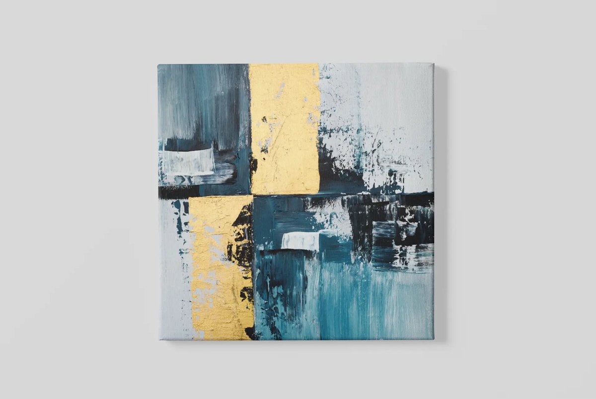 Trendex Global Vierkant Canvas Schilderij - Abstracte Kleurenkunst - Modern & Creatief - 60x60x2 cm Kleurrijk