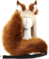 Allecto Plus - Cosplay vossenstaart en oren set voor dames - Vos Kostuum Halloween Carnaval Maskerade - 2 stuks