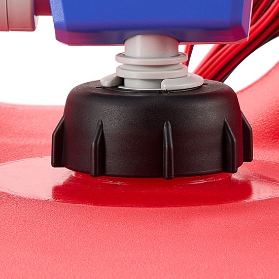 Brandstofwagen - Mobiele brandstoftank - Capaciteit 121 l - Elektrische pomp 9,46 l/min - Slang 1,2 m - Vulpistool met automatische stop - Voor diesel en benzine - Rood van Merkloos — afbeelding 2