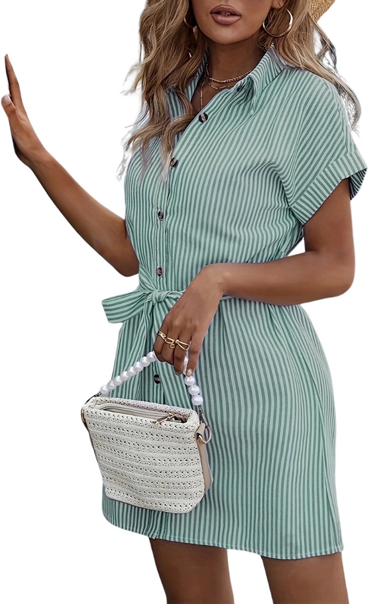 Bovista Zomerjurk Dames Zomerjurken Volwassen Jurk Ibiza Stijl Sundress Groen