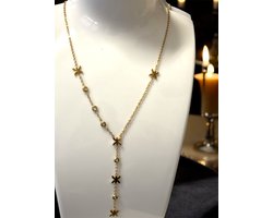 Verstelbare RVS Ketting met Amazigh YAZ Symbool – Goudkleurig – Roestvrij Staal – Unisex – Cultureel & Elegant