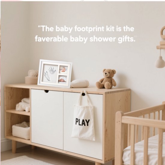 Baby Hand- en Voetafdruk Set - Gips & Klei - Fotolijst voor Unieke Babyafdrukken van Merkloos — afbeelding 4