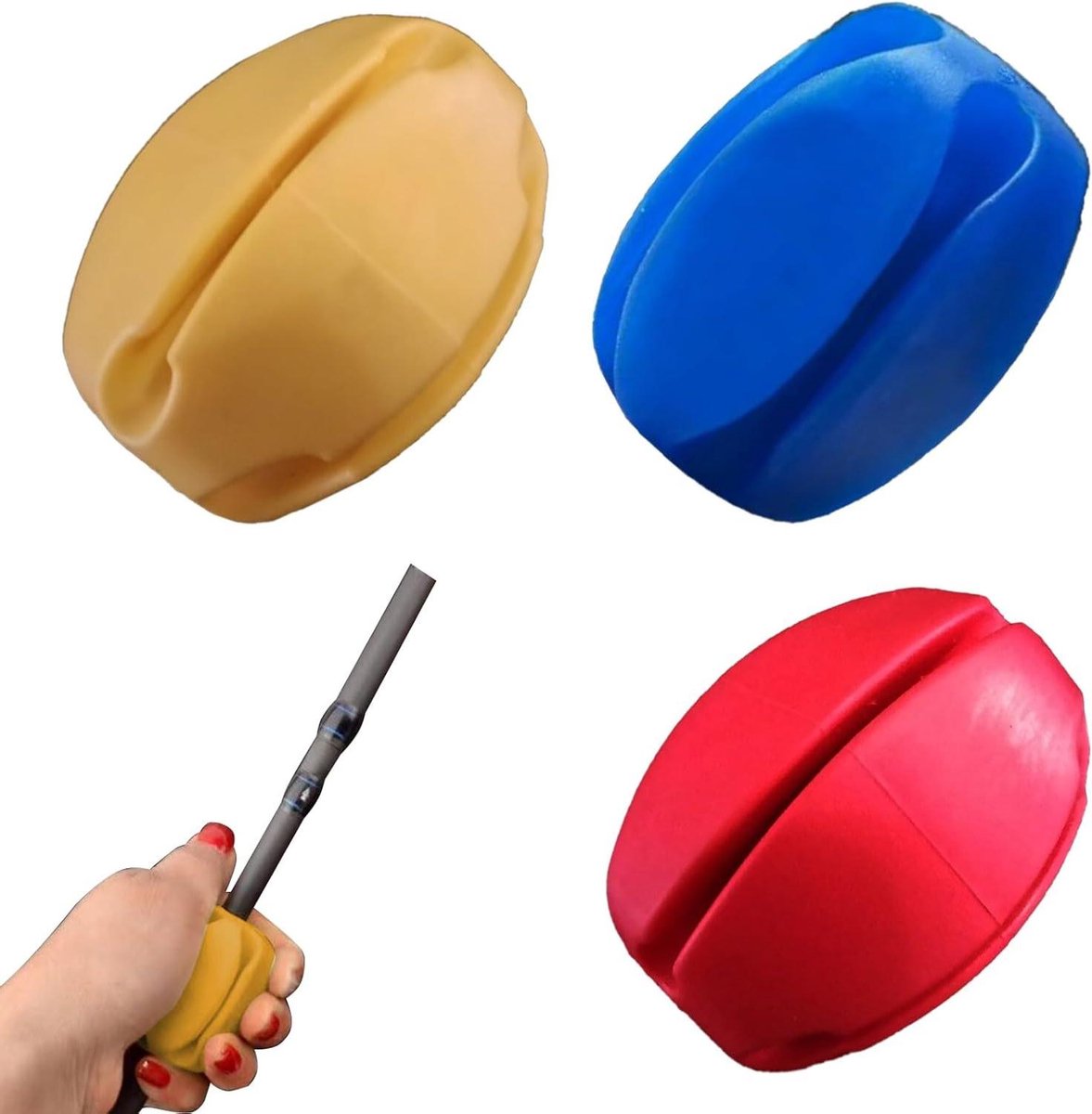 Inovra Plus - Siliconen Vishengelhouders Vaste Hengel Bal Rubber - Set van 3 Stuks - Visaccessoires