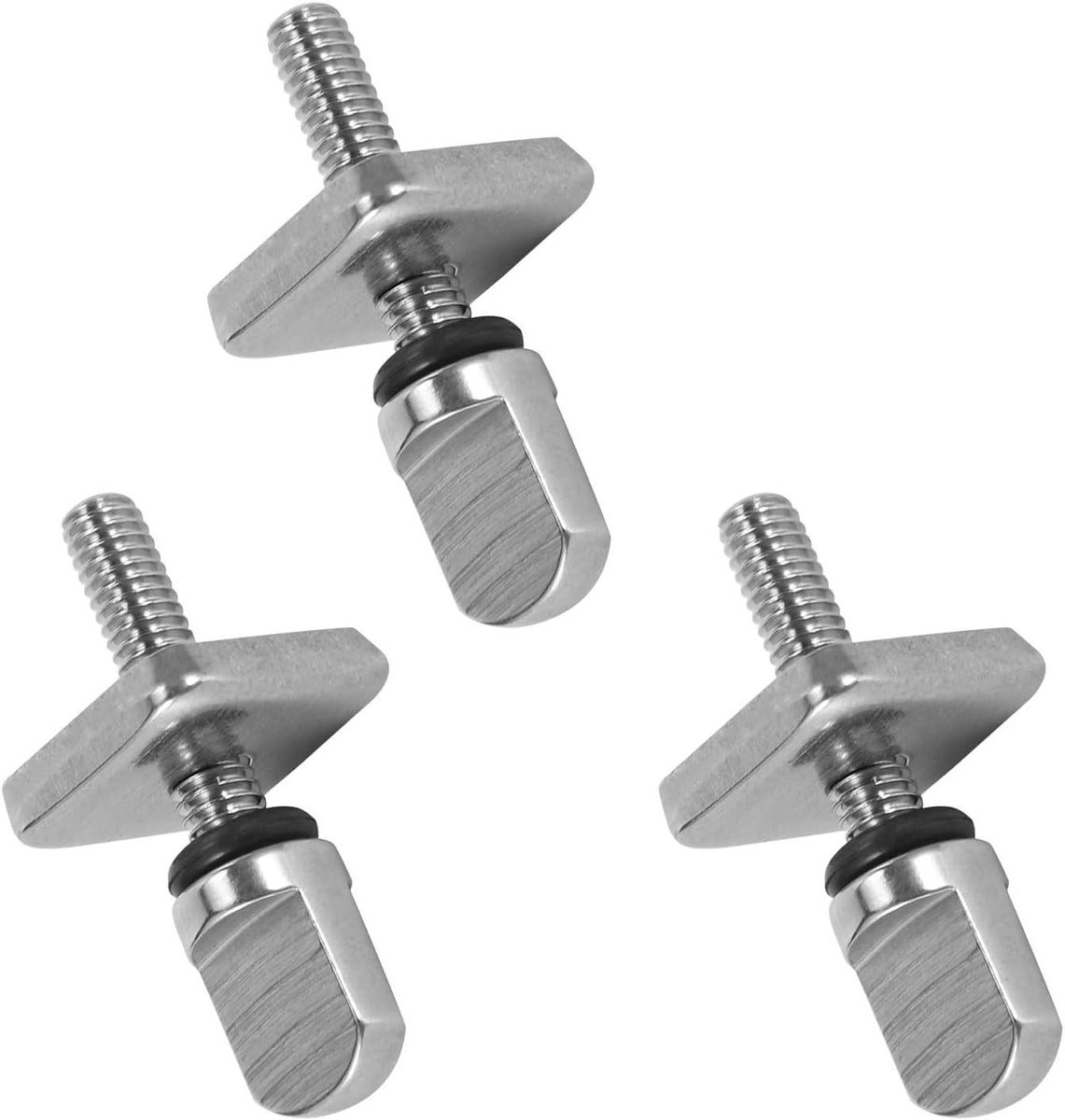 Inovra Plus - 3-pack universele surfboard vinnen schroef set - roestvrijstalen accessoires voor longboard en sup - zilverkleurig