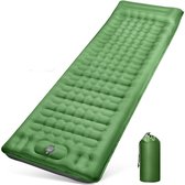 Zelfopblazende slaapmat, 12 cm hoog, campingluchtmatras met geïntegreerd kussen