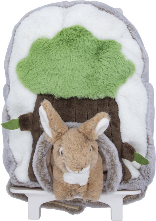 Rugzaktrolley - Dieren Rugzaktrolley voor Kinderen - Boomstam met Konijn Handbagage 20L