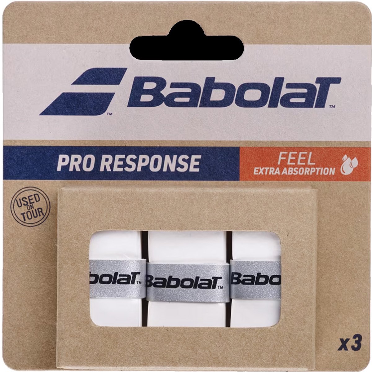 Babolat Pro Response Overgrip 3 St. Wit - Grip - Multi