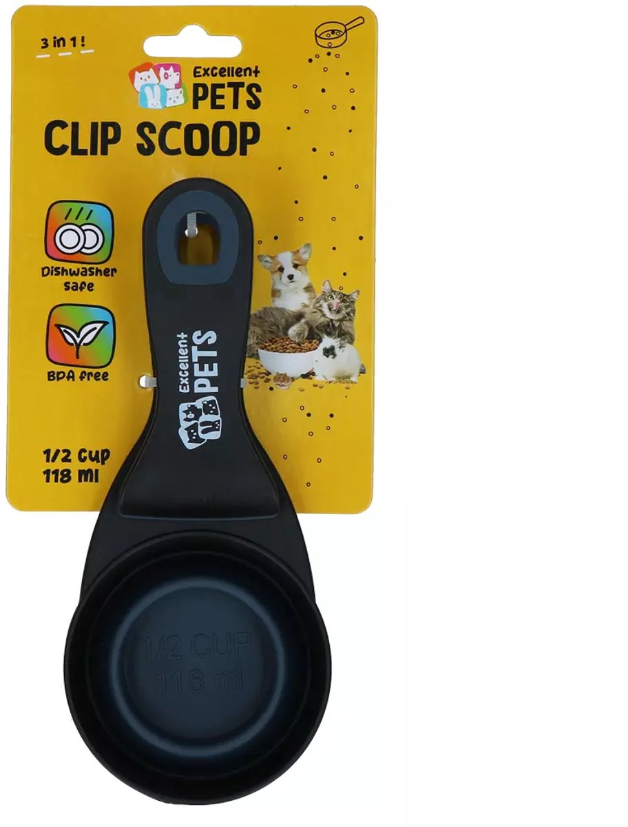 Excellent Pets Voerschep met Sluitclip - 0.5 cup - 3-in-1 voerschep - Vaatwasserbestendig - BPA-vrij