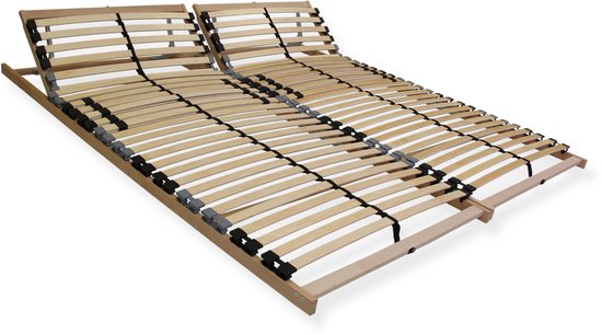 Sleepneo Lattenbodem 90 x 200, ergonomische 7-zone lattenbodem van beukenhout, 28 latten, zelfmontage, hoog draagvermogen tot 150 kg