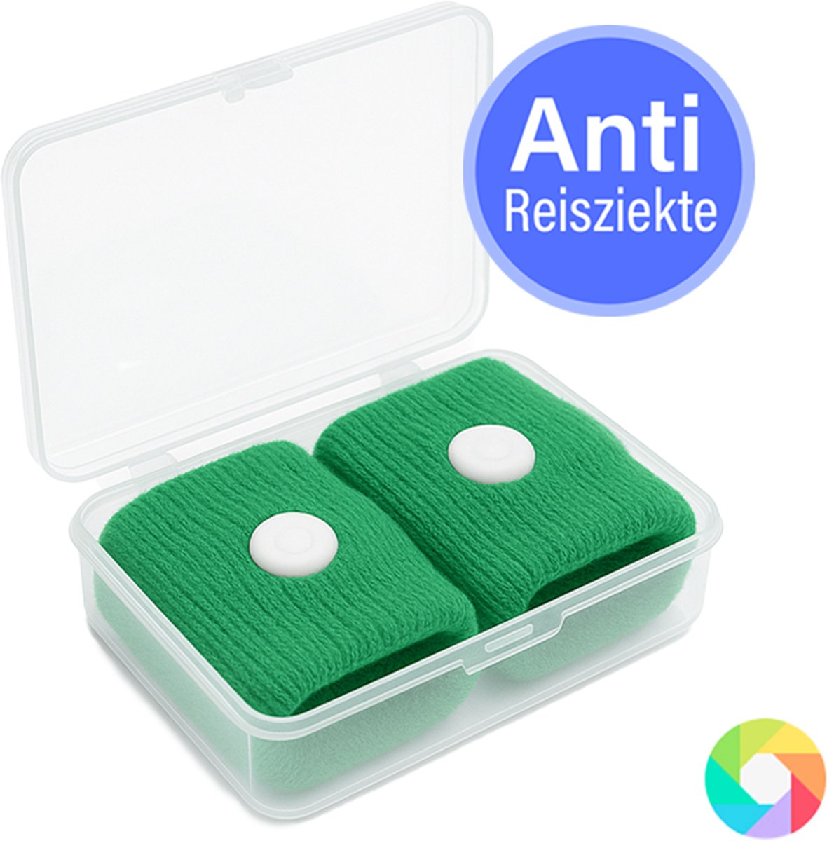 Anti Misselijkheid Bandjes 2 stuks - Zeeziekte - Reisziekte - Anti Wagenziekte - Polsbandje - Groen