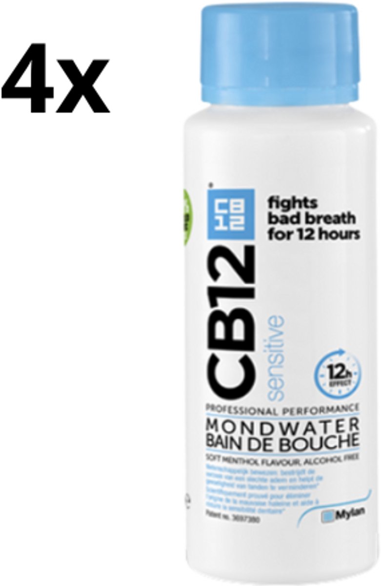 CB12 Mondwater Sensitive - 4 x 250 ml - Voordeelverpakking