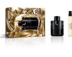 Azzaro The Most Wanted Eau de Parfum Intense Geschenkset - Fougère, Houtachtig Amber Parfum voor Mannen - 50ml & 10ml