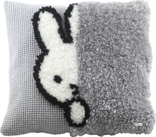 Pako borduurpakket kruissteek /knoopkussen - Nijntje kiekeboe , Dick Bruna - geprint stramien -012.024 - DIY kit