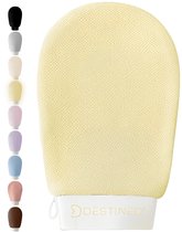 Destined® Exfoliating Glove - Scrub Handschoen - Lichaam & Gezicht - Scrub Detox - Verwijderen Van Dode Huidcellen - Sunshine