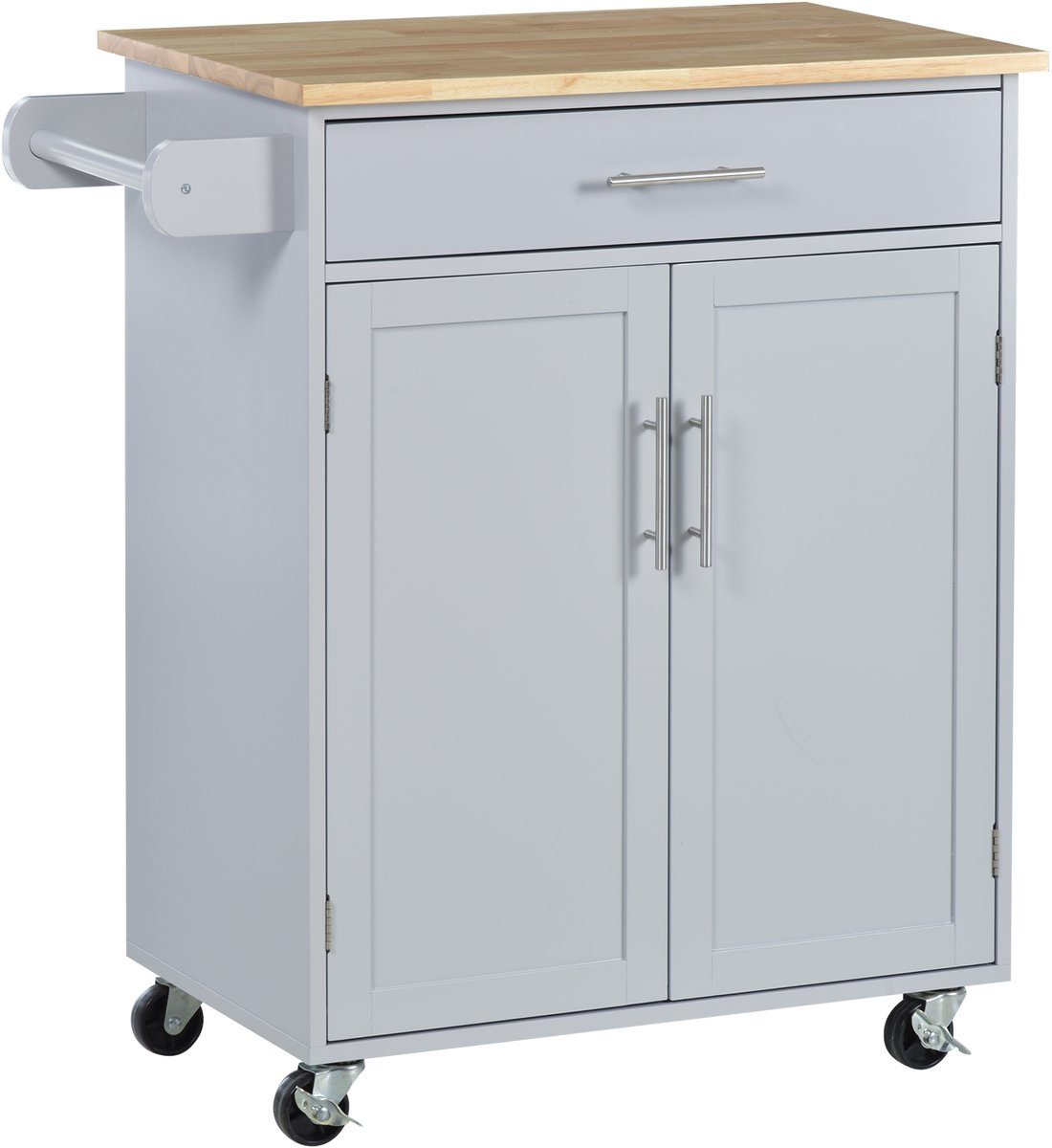 HOMCOM-Keukeneiland-83x45x91,5cm-MDF-Grijs
