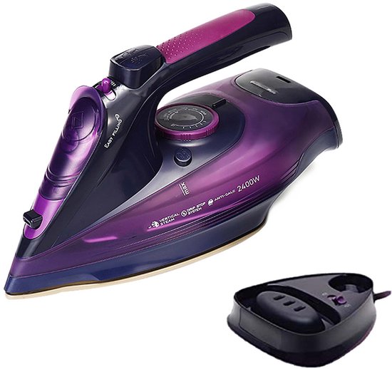 EYUSALL Stoomstrijkijzer - Antiaanbak Basisplaat - 30g/min Krachtige Stoom - 5-Trappen - Compact voor Reizen