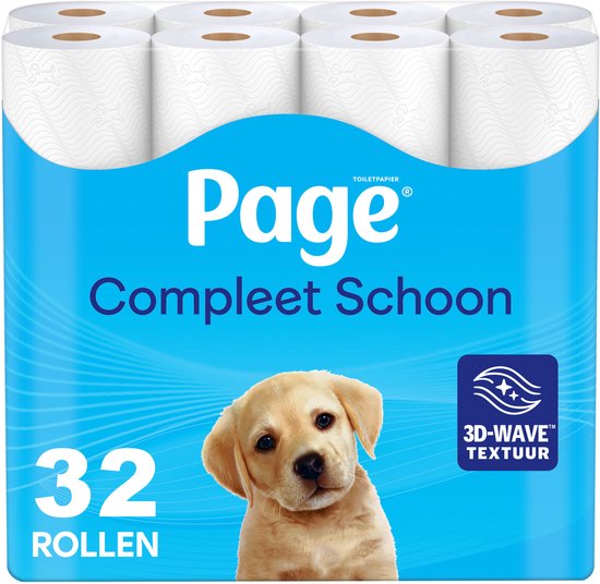 Page® toiletpapier - Compleet Schoon wc papier - 32 rollen - met een vleugje katoen