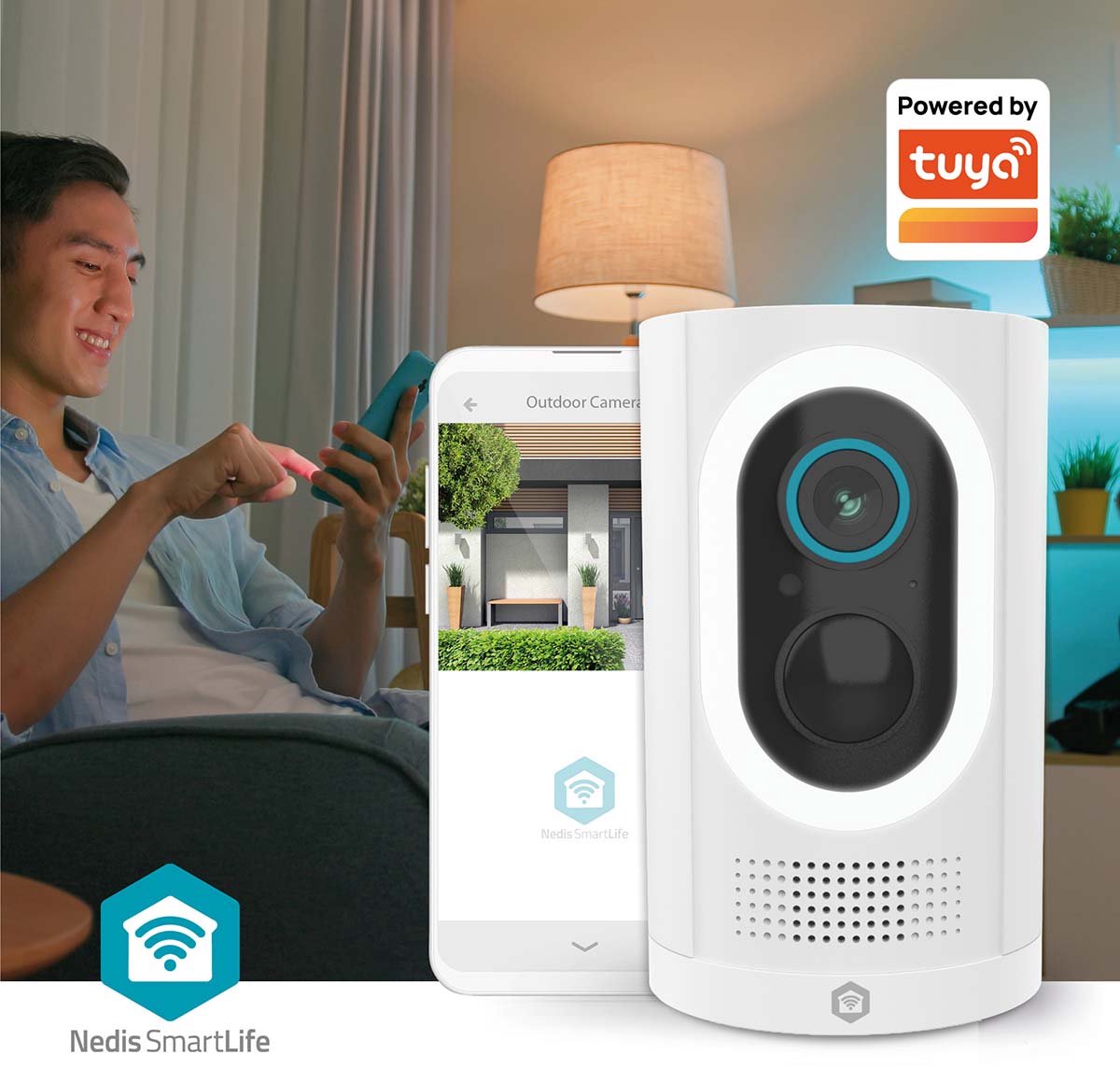 Nedis SmartLife Beveiligingscamera Buiten met Spotlight 3MP Full HD - afbeelding 3