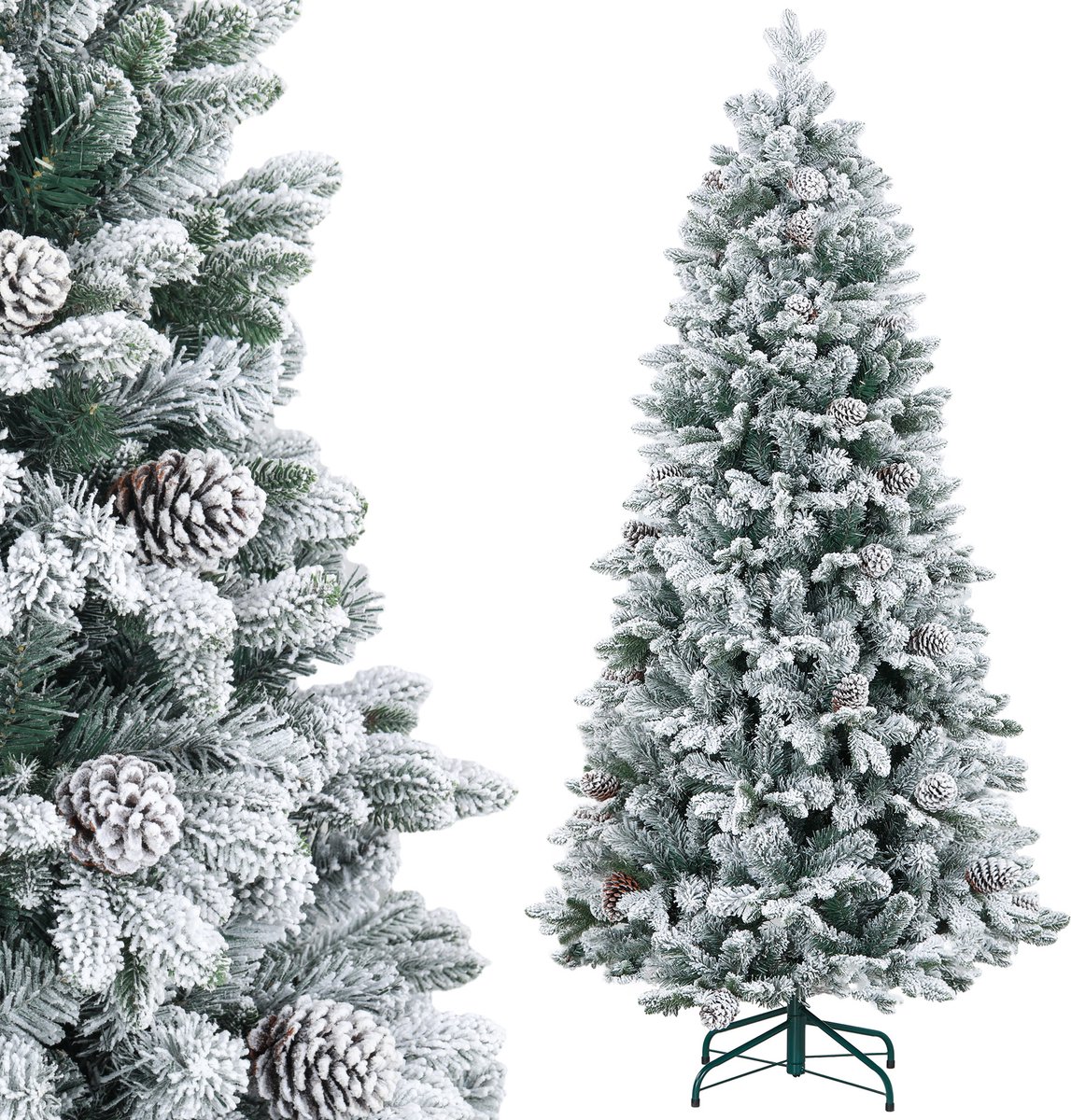 HOMCOM-Kerstboom-Kunststof-97x97x180cm-Groen