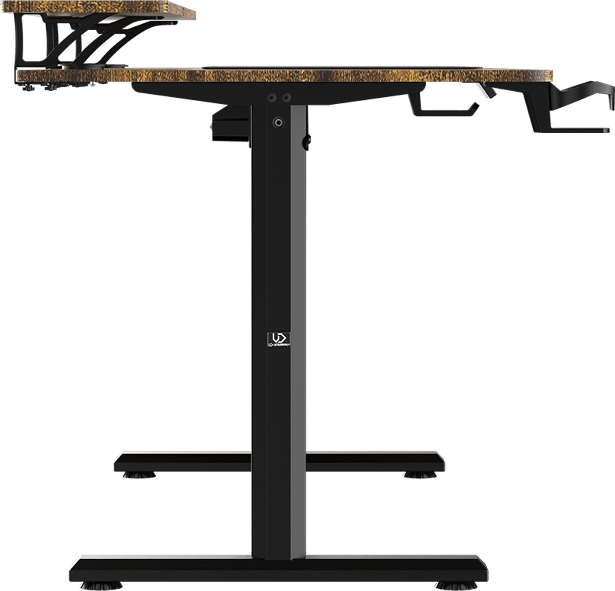 Ultradesk HIGHLANDER XXL – Bureau voor Gaming, Kantoor & Home Office – Bruin – 160 x 70 cm – Elektrisch verstelbaar – Ergonomisch thumbnail 7