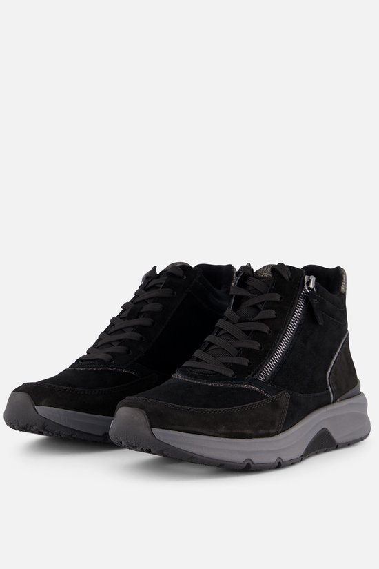 Gabor Rollingsoft Veterboots zwart Suede - Maat 3
