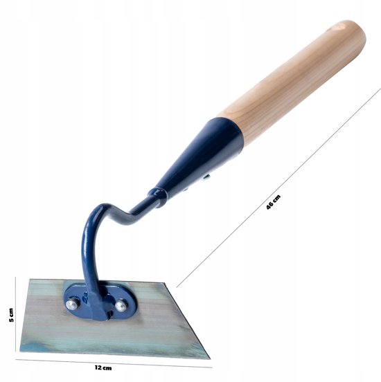 KADAX Tuinhak van metaal, hak met steel van hout, onkruidhaak voor het losmaken, luchten en wieden van de grond, tuinaccessoires voor het verwijderen van onkruid (W: 12 cm, trapeziumvorm, kort) van Merkloos	 — afbeelding 5