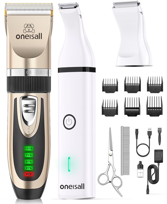 Oneisall Poot en vacht trimmer X2+N5 CW01058 - Honden trimset - Hondentondeuse - Kat en hond