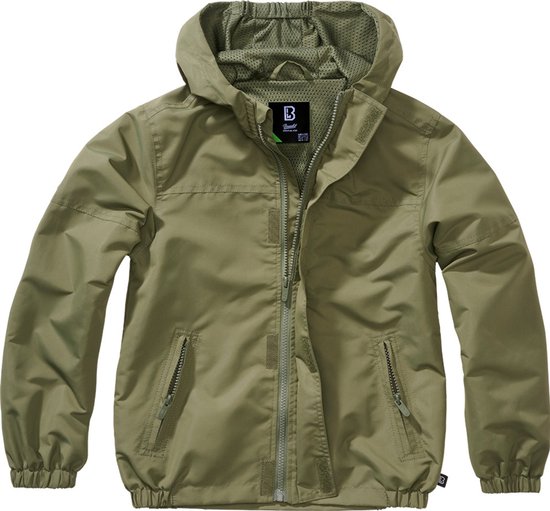 Veste coupe-vent Brandit Kinder - Kids 158/164- Summer front zip Vert