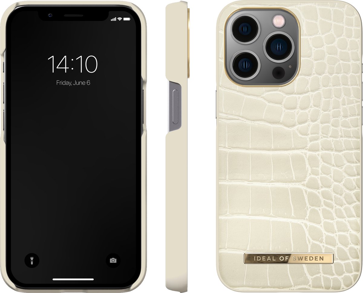iDeal Of Sweden Atelier Case Introductory iPhone 13 Pro Cream Beige Croco - Recycled