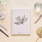Planjeweek.nl | Prikkelarme A4 weekplanner Lotus planboek / prikkelplanner / werkplanner met ringband - jouw rustige weekoverzicht + maandoverzicht | Planner ideaal bij ADHD en burn-out | Plan jouw tijd & energie per kwartier!