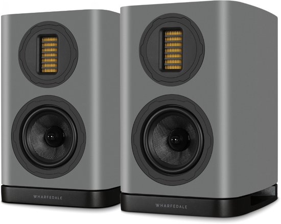Wharfedale EVO 5.1 Boekenplank Speakers - Hifi Stereo Set - Passieve Speaker - 2-Weg Luidsprekers - Grijs