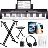 Bol.com Finesse Digitale Piano - 88 Gewogen Toetsen - Statief & Kruk - Keyboard Piano - Elektrische Piano - Kind aanbieding