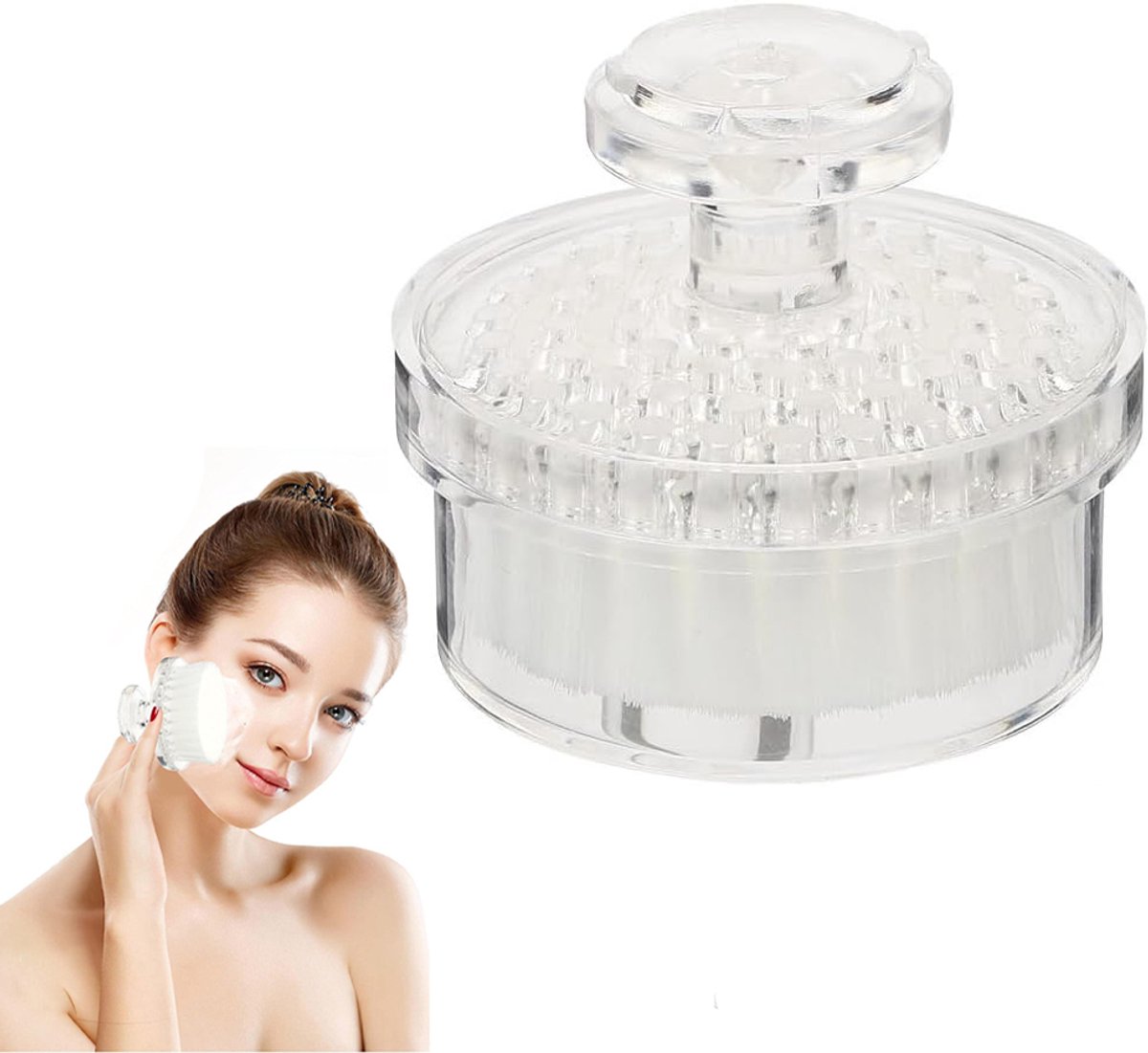 Gezichtsborstel - Face cleaner - Gezichtsverzorging - Peeling-borstels - Gezichtsreiniger - Gezichtsmassage - Gezichtsreiniging - Massage Schoonheid Instrument - Schoon Poriën - Met deksel - Zachte - Diepe reiniging en massage van de huid
