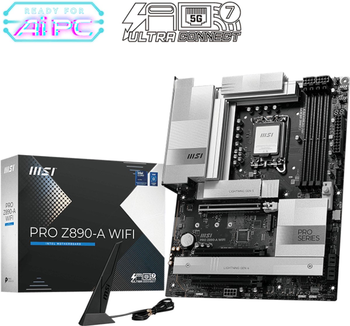 MSI PRO Z890-A WIFI moederbord Intel Z890 LGA 1851 (Socket V1) ATX