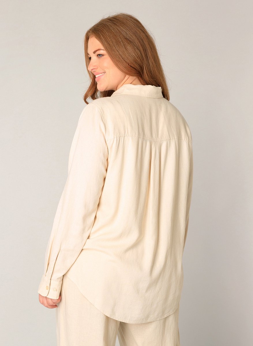 BASE LEVEL CURVY Yaella Shirts - Light Beige - maat 2(50)