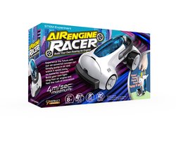 Construct & Create Air Engine Racer – lucht aangedreven bouwpakket zonder batterijen – STEM speelgoed voor kinderen 8+