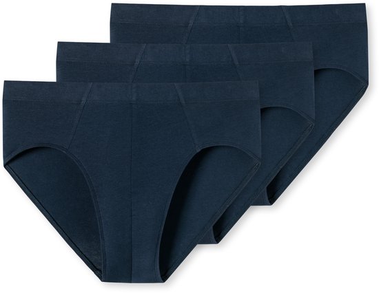 SCHIESSER 95/5 slips (pack de 3) - supermini pour hommes en coton biologique bleu foncé - Taille: 4XL