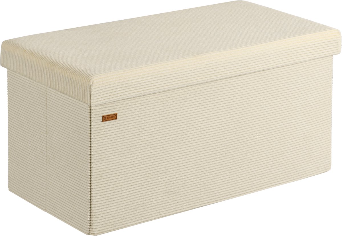 Casaria Opbergbox - Vouwbaar 76x38x38cm M Ripstof 100L - Beige