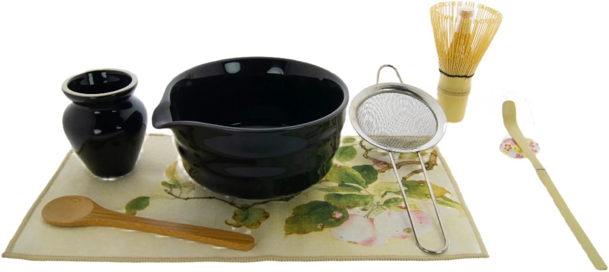 Japanse keramische matcha-theeset met 8 delig, matcha set met matcha-kom en theegarde, verschillende kleuren!
